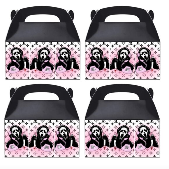 Halloween Ghost Face Gabel Gift Box Set of 12 6.3in h x 3.5in w - Picture 3 of 4